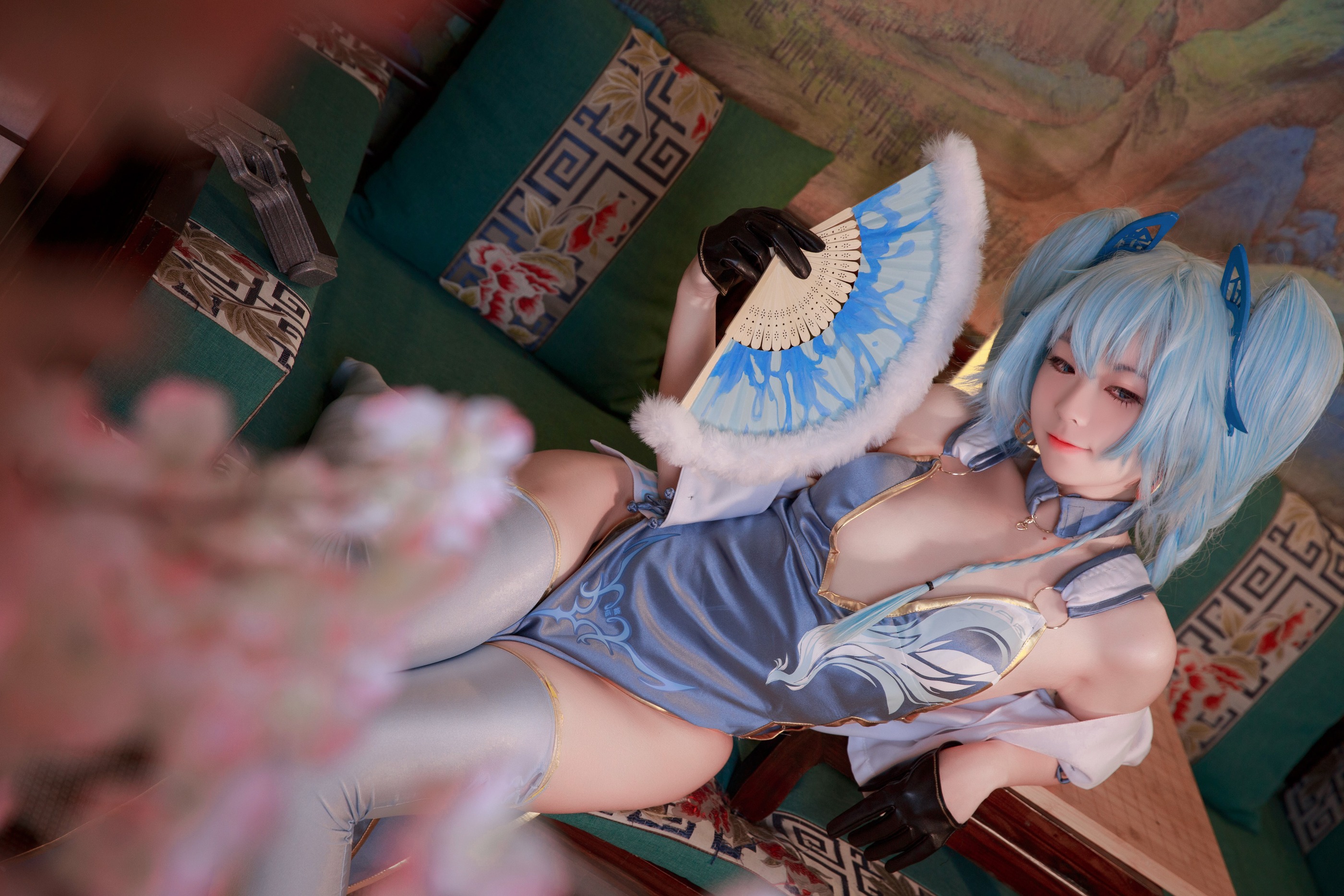 图片[1]-G44不会受伤 – NO.003 pa15旗袍 翠雀媚 [20P]-XikXak